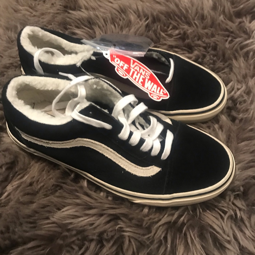 Black suede Vans